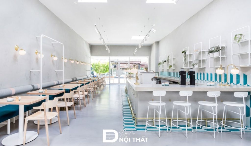 Mẫu thiết kế quán cafe 100m2 theo phong cách độc lạ, mang đến sự mới mẻ cho khách hàng