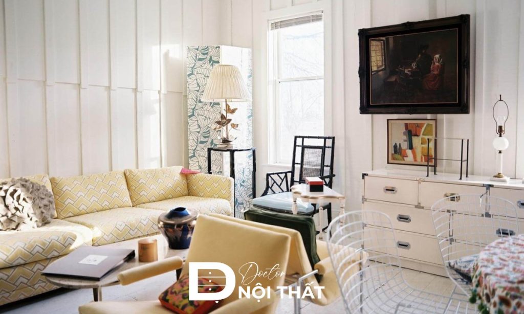 Doctor Nội thất sẽ hỗ trợ khách hàng thiết kế, thi công phòng khách vintage ưng ý, độc đáo nhất