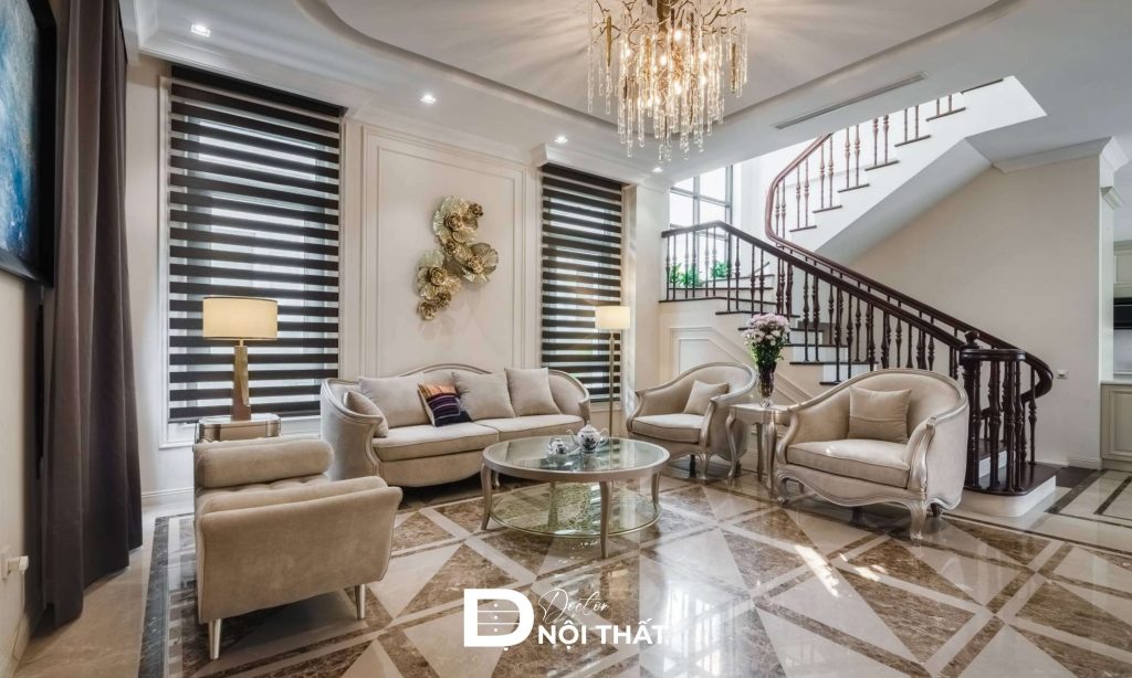 thiết kế phòng khách Luxury