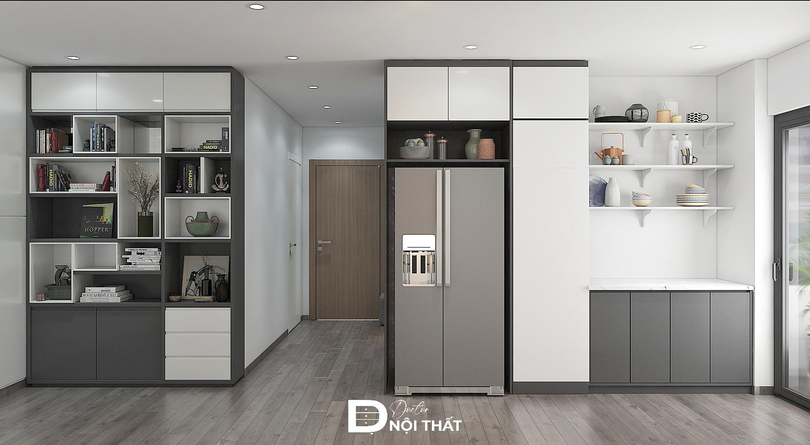 Thiết kế nhà bếp nhỏ cho căn hộ chung cư với nội thất thông minh 