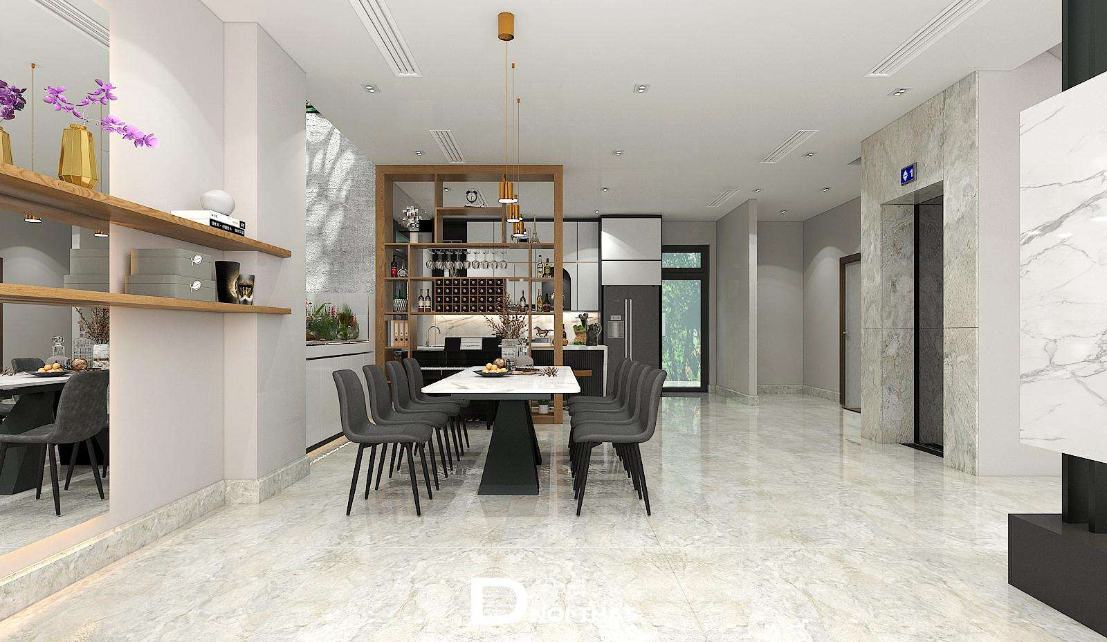 Phòng ăn phong cách hiện đại tinh tế