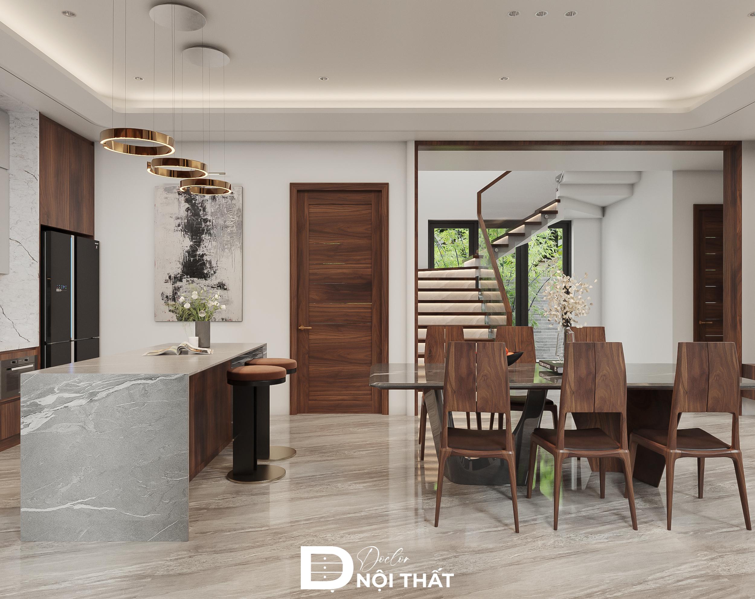 Phòng ăn hiện đại cho nhà phố
