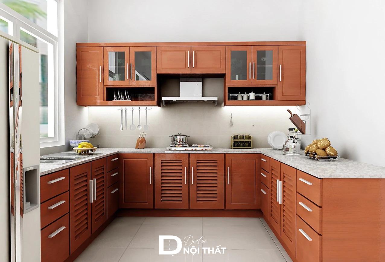 tủ bếp gỗ tự nhiên