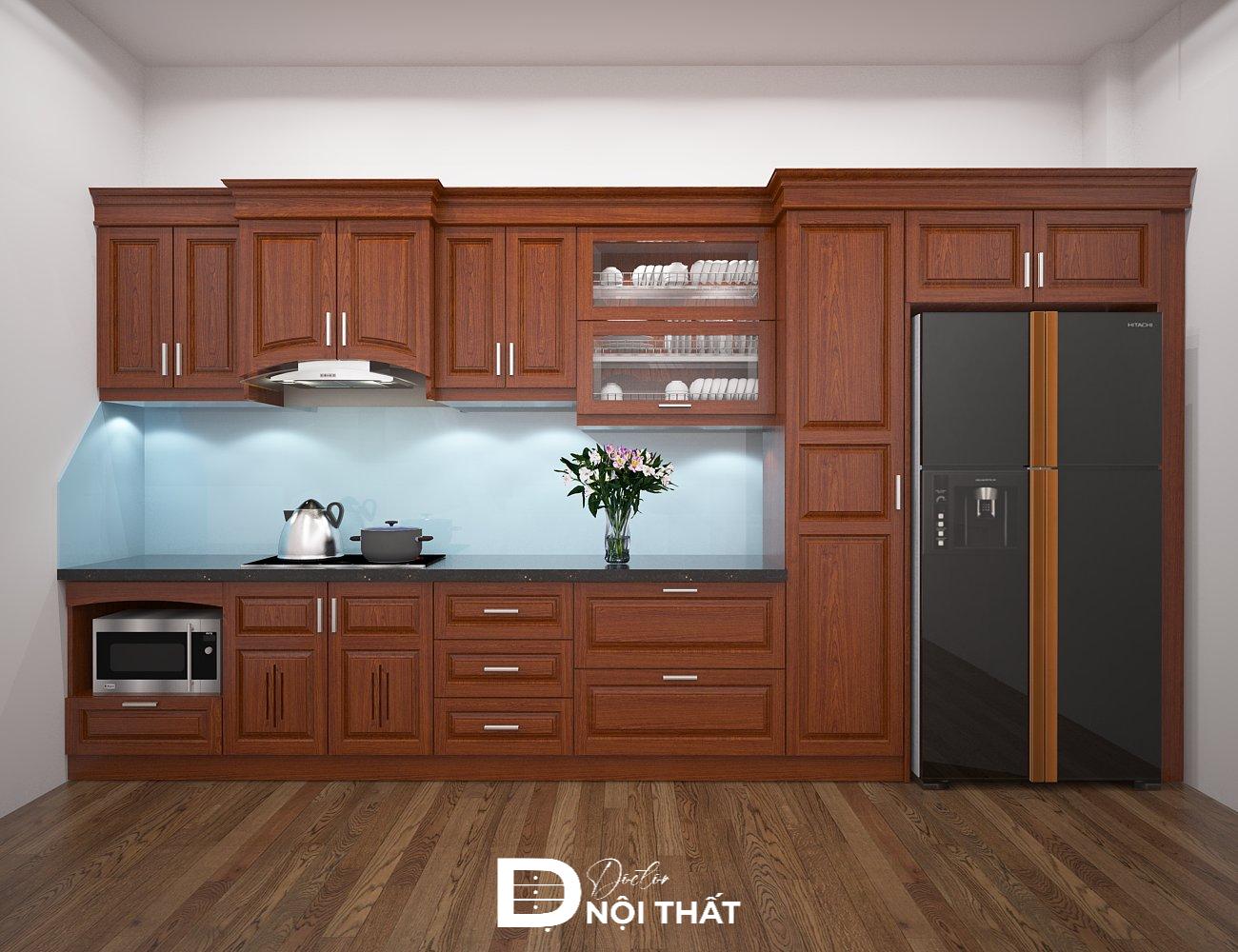 tủ bếp gỗ tự nhiên
