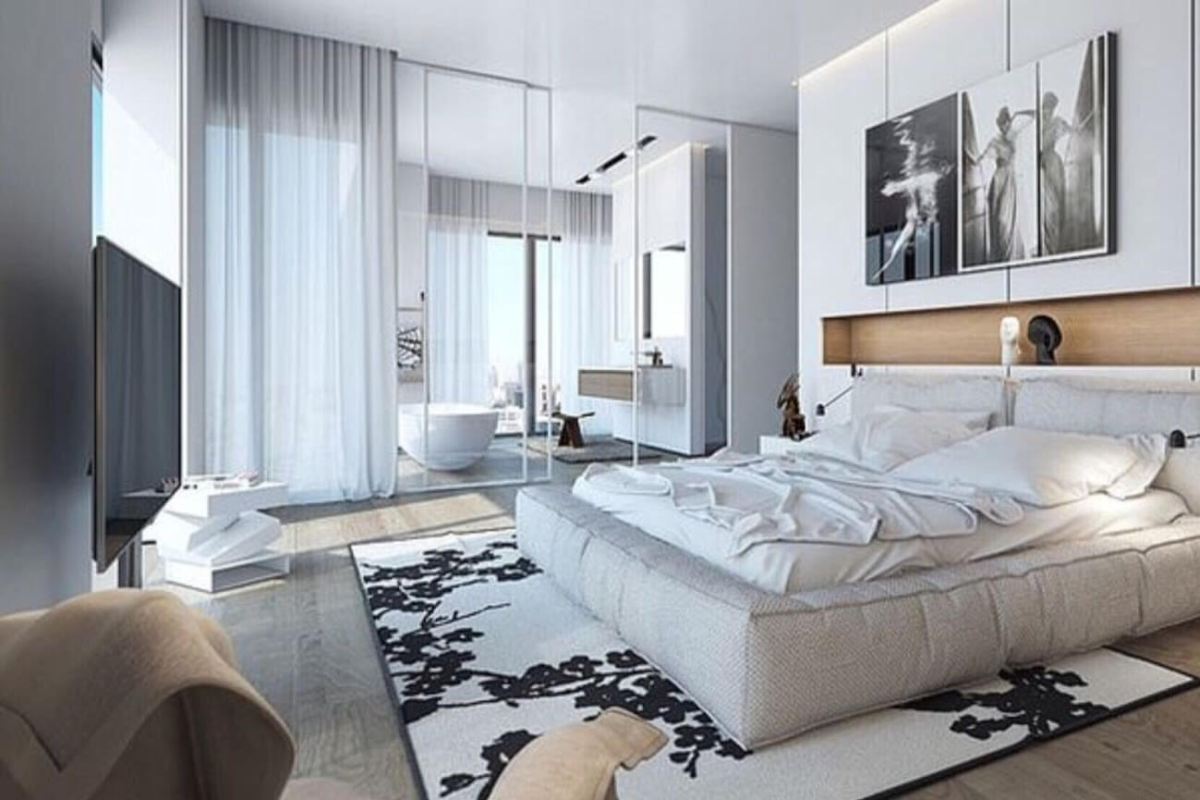 Thiết kế phòng ngủ 16m2 có nhà vệ sinh tiện nghi (Ảnh: Sưu tầm)