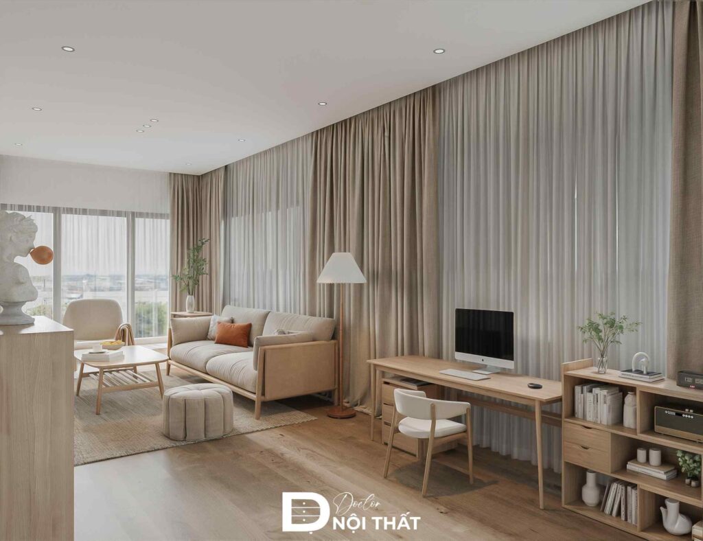 Dự án thiết kế nội thất phòng khách và phòng ngủ tại Bình Dương - anh Vũ