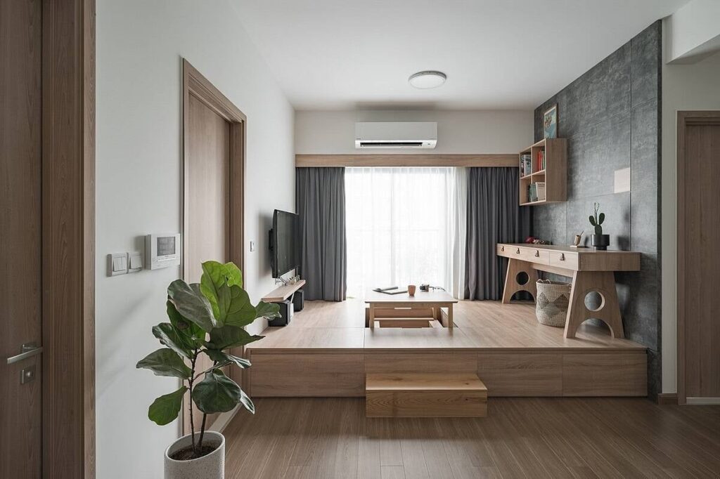 phòng khách ngồi bệt