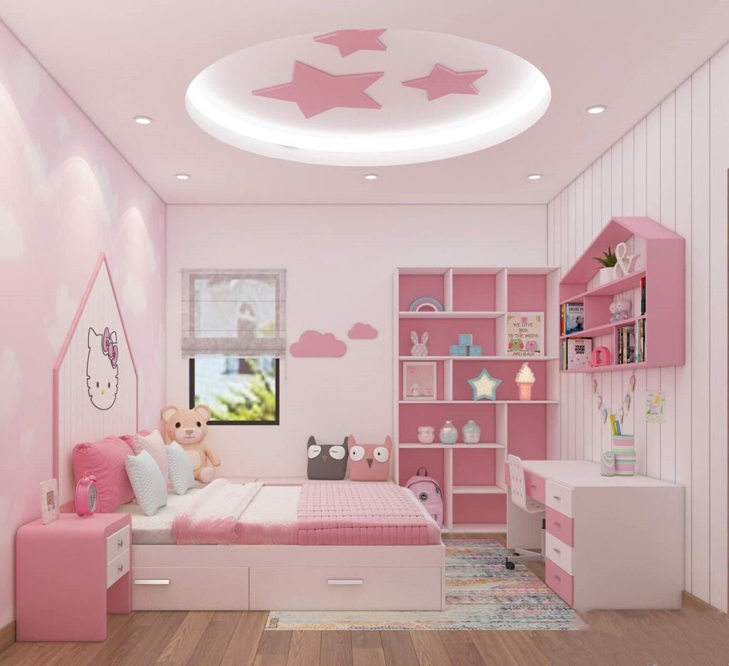 phòng ngủ cho bé gái 13 tuổi