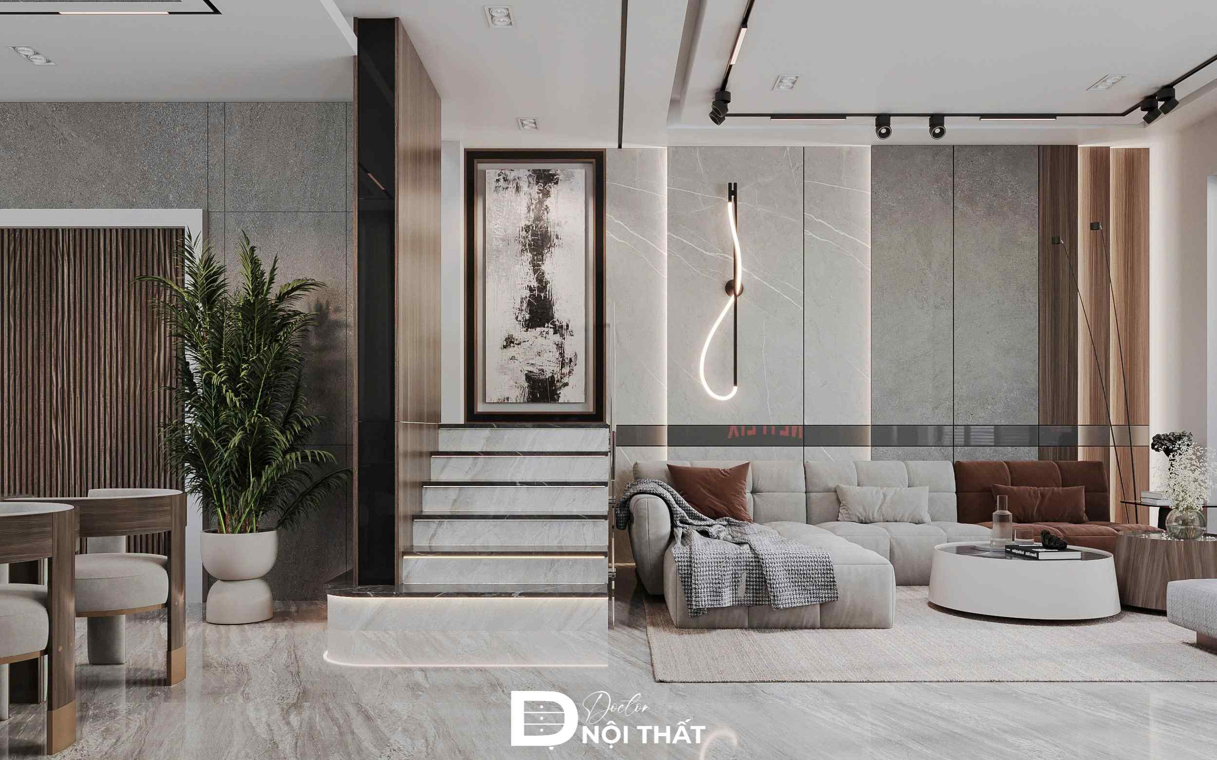 Tổng quan căn biệt thự 120m2 của anh Phúc tại Thái Nguyên