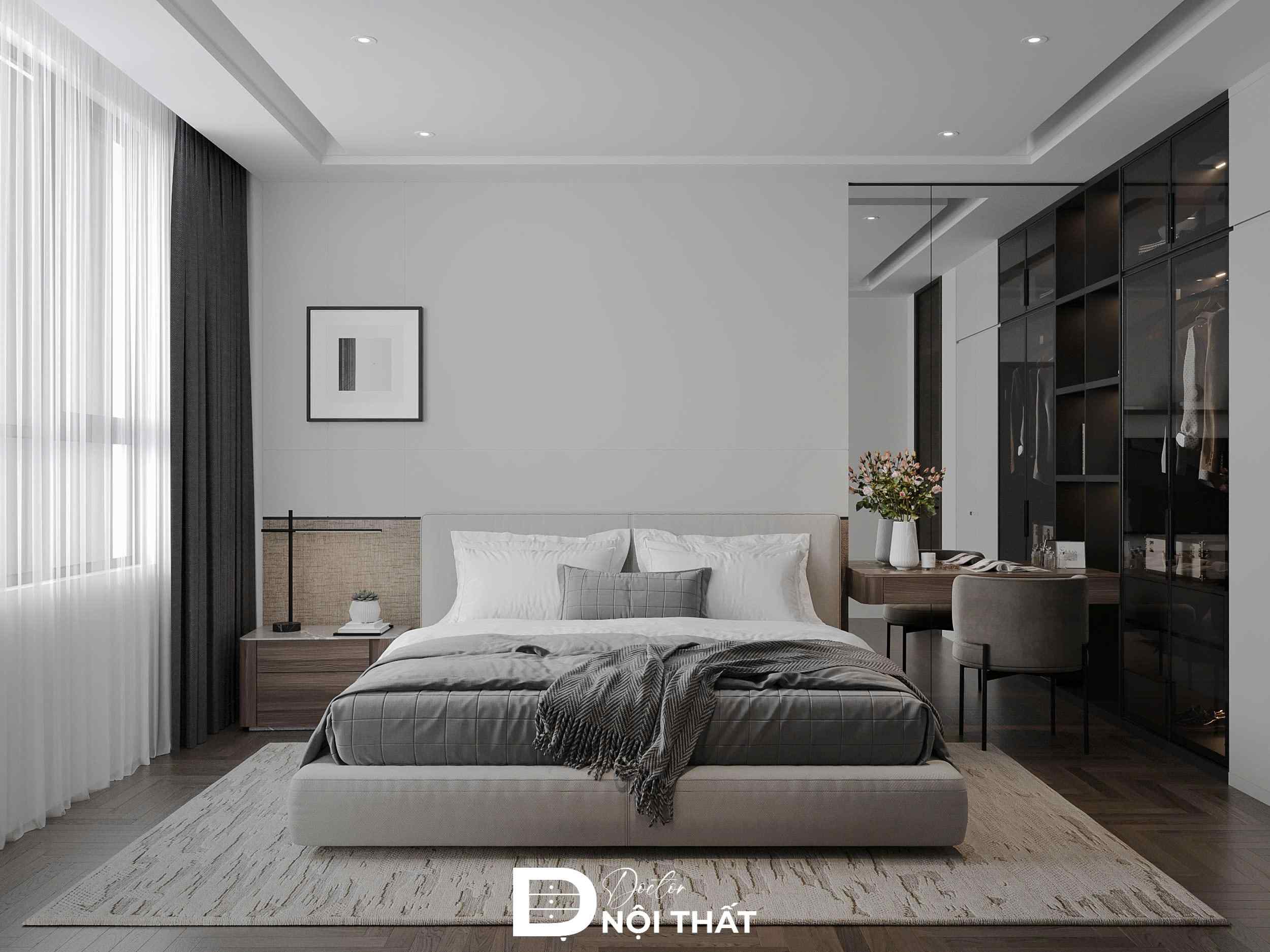 Thiết kế 2 tab đầu giường 2 bên