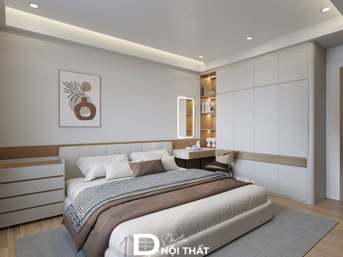 thiết kế phòng ngủ 18m2