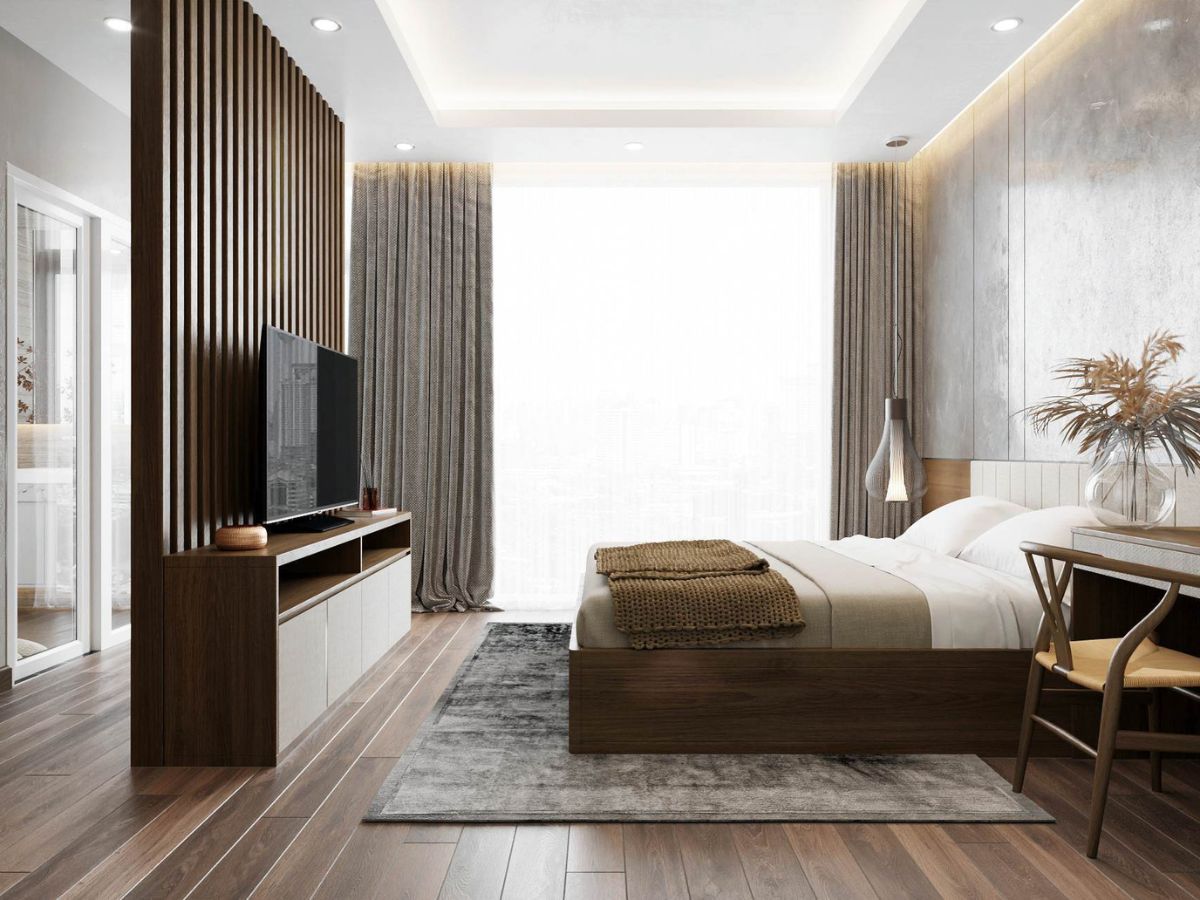thiết kế phòng ngủ 18m2