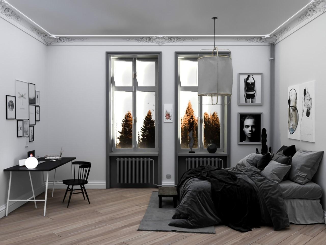 phòng ngủ phong cách scandinavian