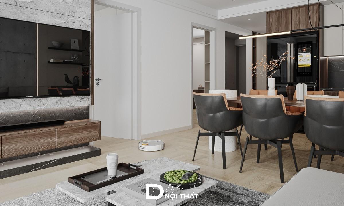 Thiết kế nội thất chung cư 2 phòng ngủ