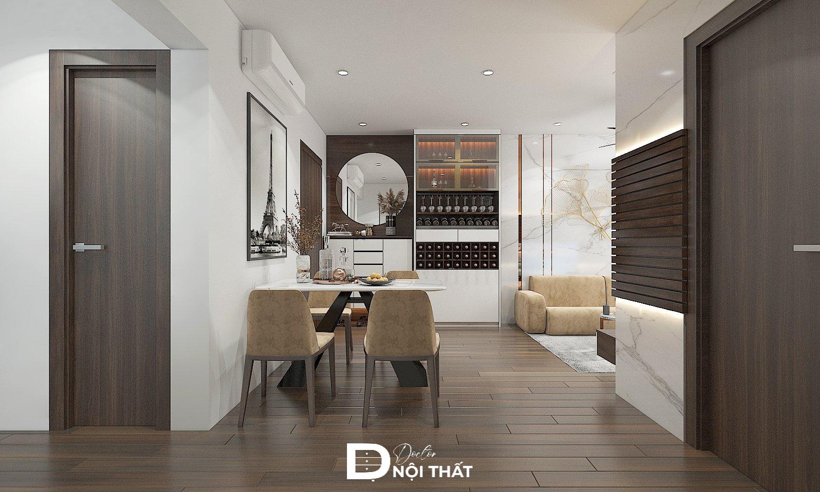 Thiết kế nội thất chung cư 2 phòng ngủ
