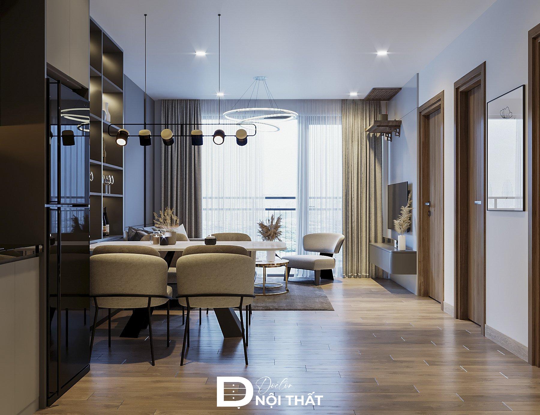 Thiết kế nội thất chung cư 2 phòng ngủ