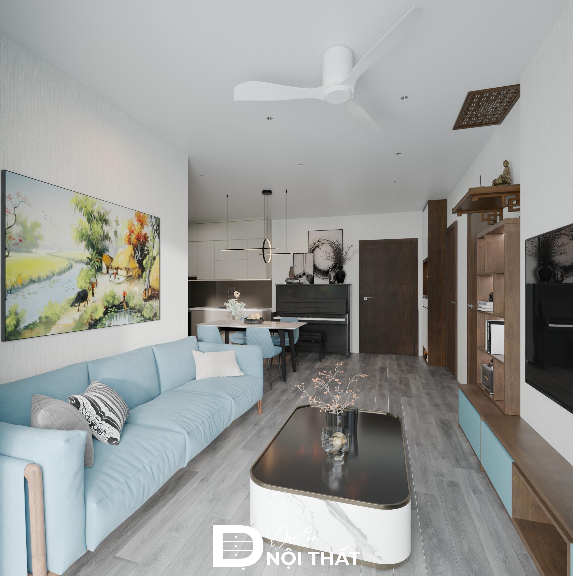 Thiết kế nội thất chung cư 2 phòng ngủ