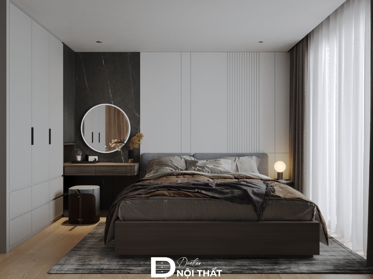 thiết kế phòng ngủ 13m2