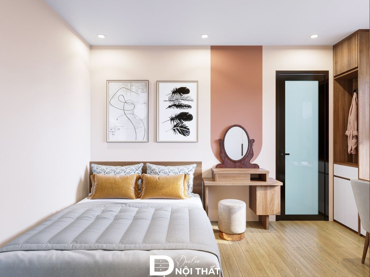 Mẫu thiết kế phòng ngủ 13m2 đẹp cho vợ chồng