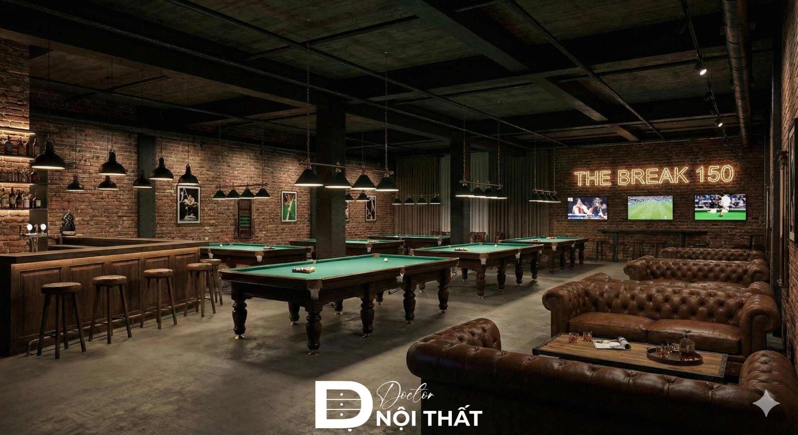 Mẫu thiết kế quán Billards Chill