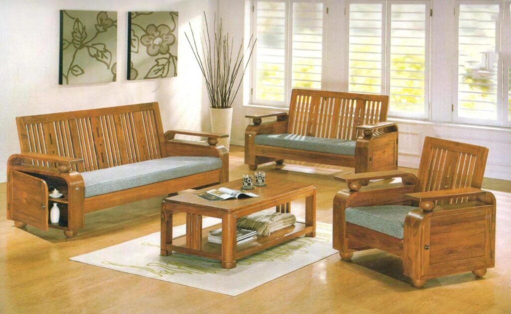 bàn ghế gỗ phòng khách giá 2 triệu