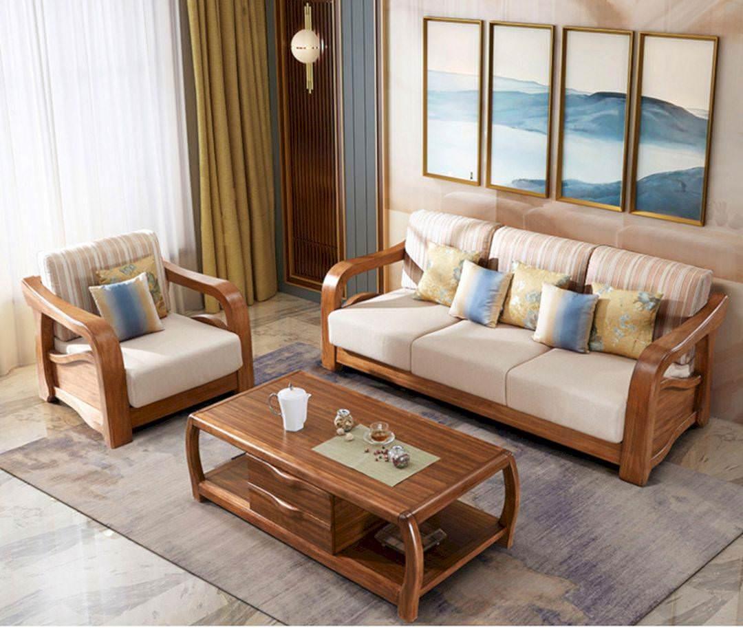 bàn ghế gỗ phòng khách giá 2 triệu