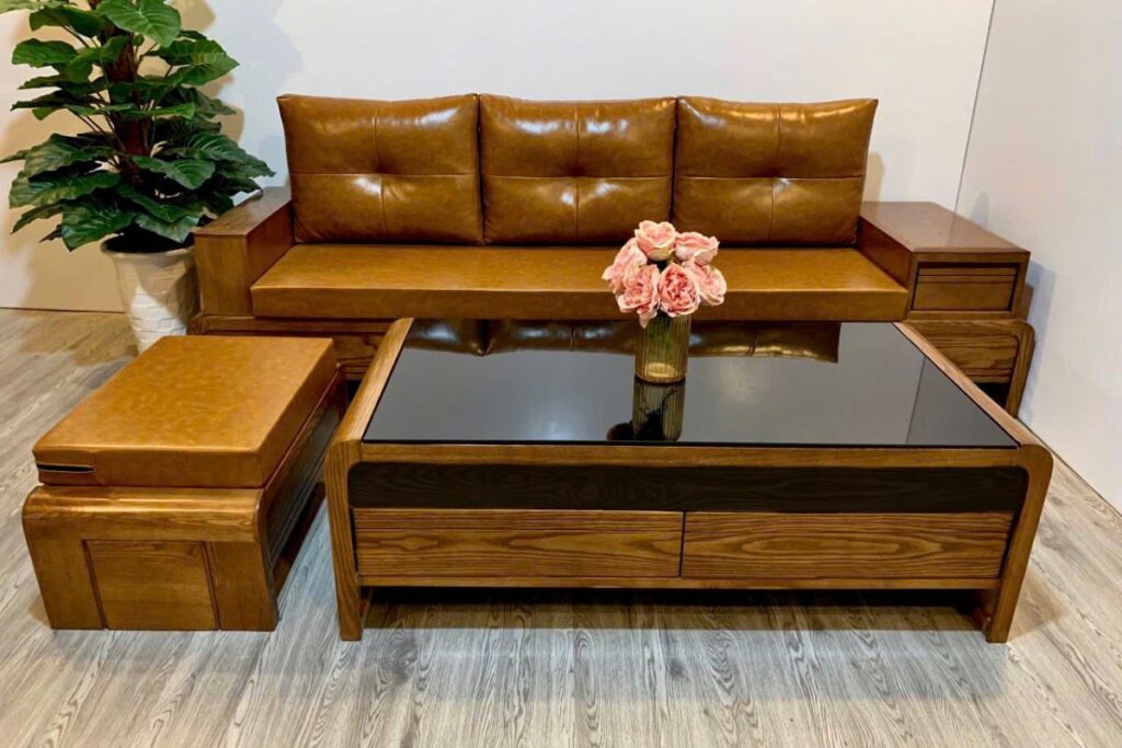 bộ bàn ghế gỗ phòng khách 7 triệu