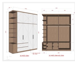 cách tính mét vuông tủ quần áo
