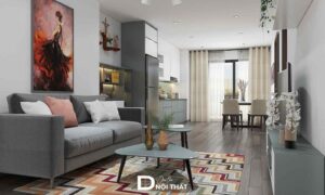 Dự án thiết kế nội thất chung cư 69m2 Thăng Long Capital
