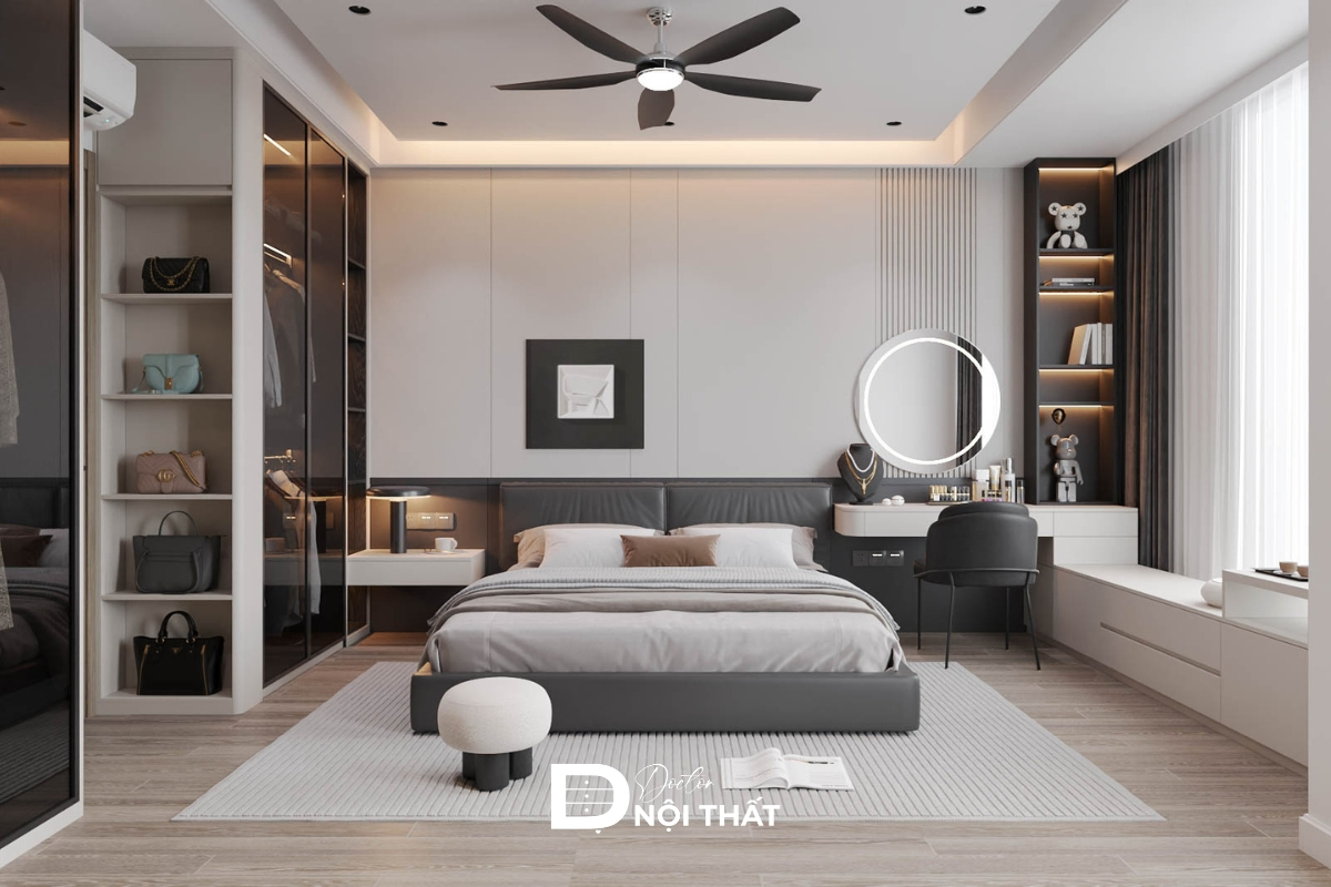 Bạn nên ưu tiên các gam màu sáng như trắng, be, xám nhạt để tạo cảm giác rộng rãi và thoáng đãng