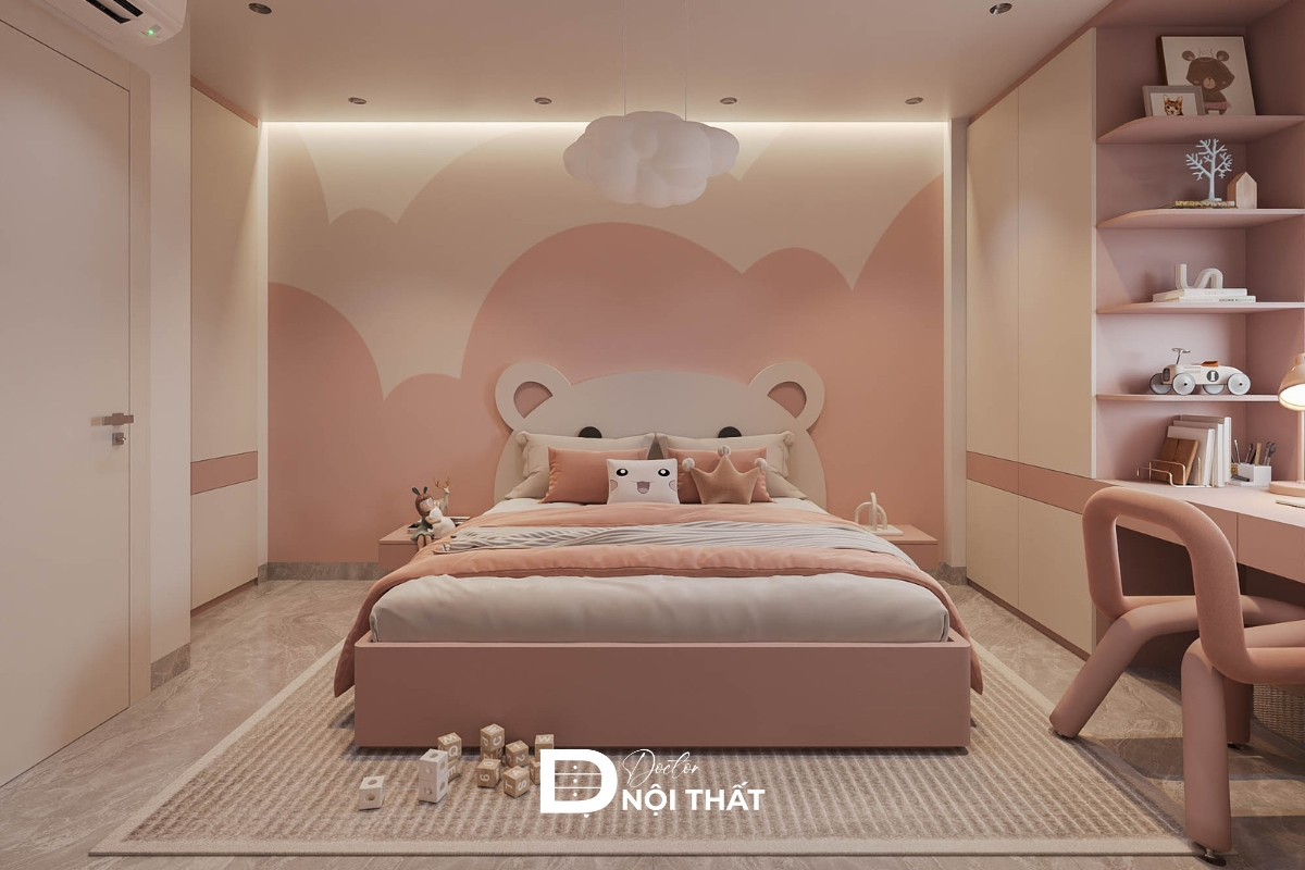 Thiết kế phòng ngủ 25m2 phù hợp với sở thích của bé
