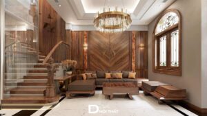 thiết kế nội thất nhà phố 2 tầng