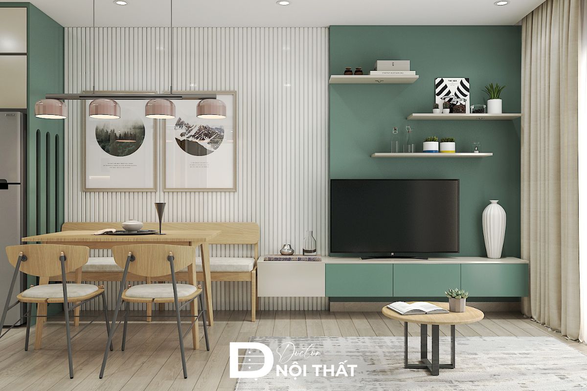 Nội thất bếp ngăn nắp gọn gàng tạo không gian thông thoáng