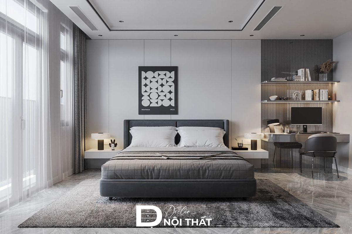 Phòng ngủ trang trí phong cách handmade kiểu hiện đại
