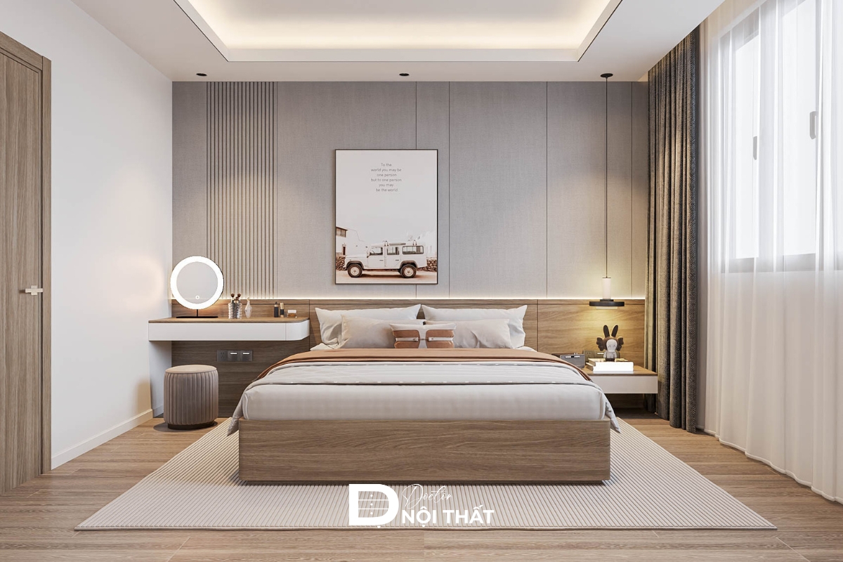 Phòng ngủ duy trì vẻ đẹp lâu dài nhờ màu sơn chất lượng cao