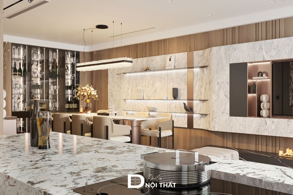 Nội thất với họa tiết hoa văn tinh xảo