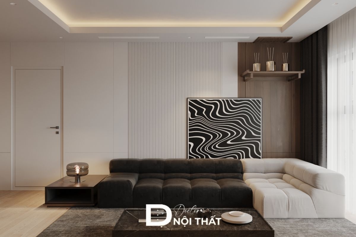 Nội thất chung cư The Ninety Complex phong cách tối giản, gọn gàng