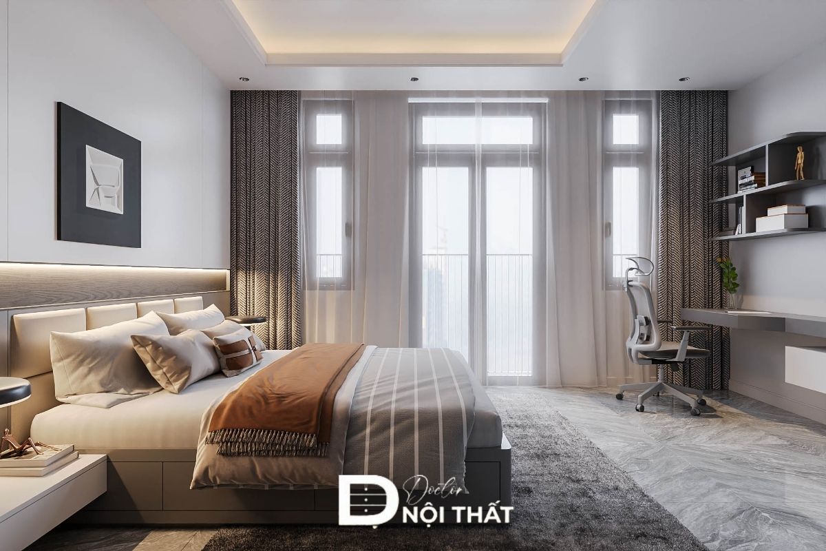 Thiết kế phòng ngủ chung cư The Nelson Private Residence ấm cúng, tiện nghi