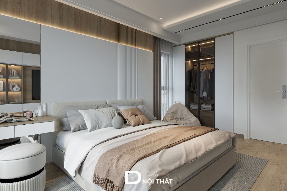 Thiết kế tủ âm tường sang trọng, tiện lợi