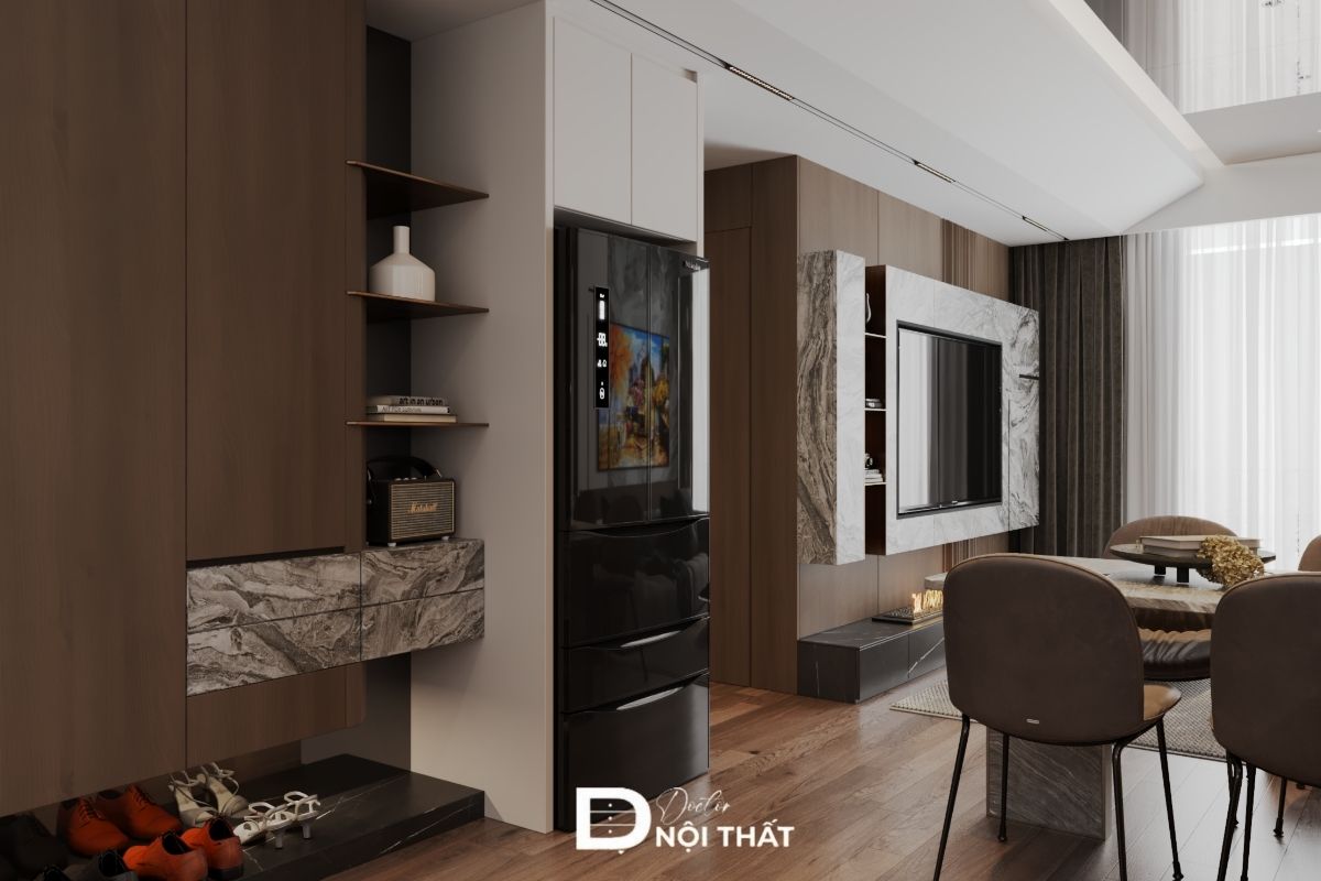 Thiết kế nội thất chung cư The Ninety Complex 90 Láng phong cách hiện đại, tận dụng áng sáng tự nhiên tối ưu