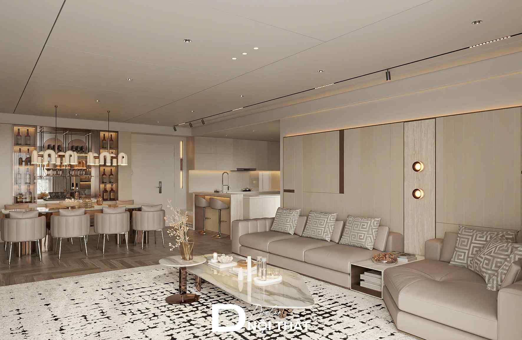 Mẫu dự án thiết kế nội thất căn hộ Penthouse tại Láng Hạ