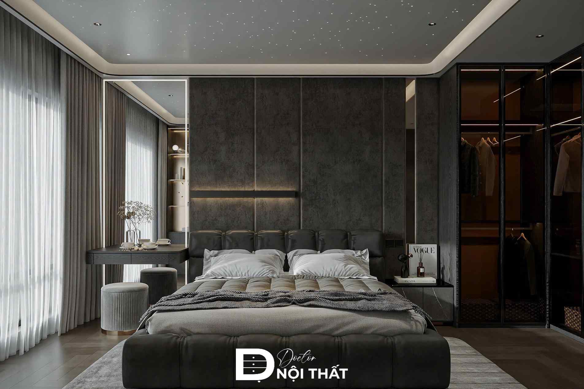 Mẫu thiết kế phòng ngủ Penthouse tại Liễu Giai đầy đủ tiện nghi