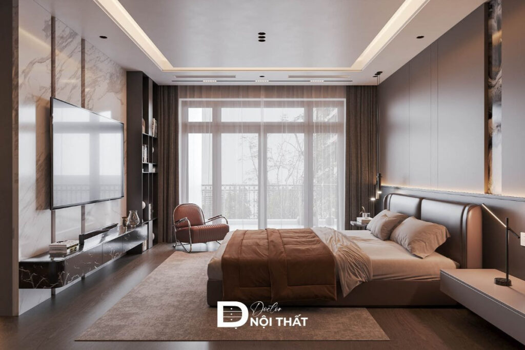 Mẫu thiết kế phòng ngủ 30m2 tiện nghi, ấn tượng
