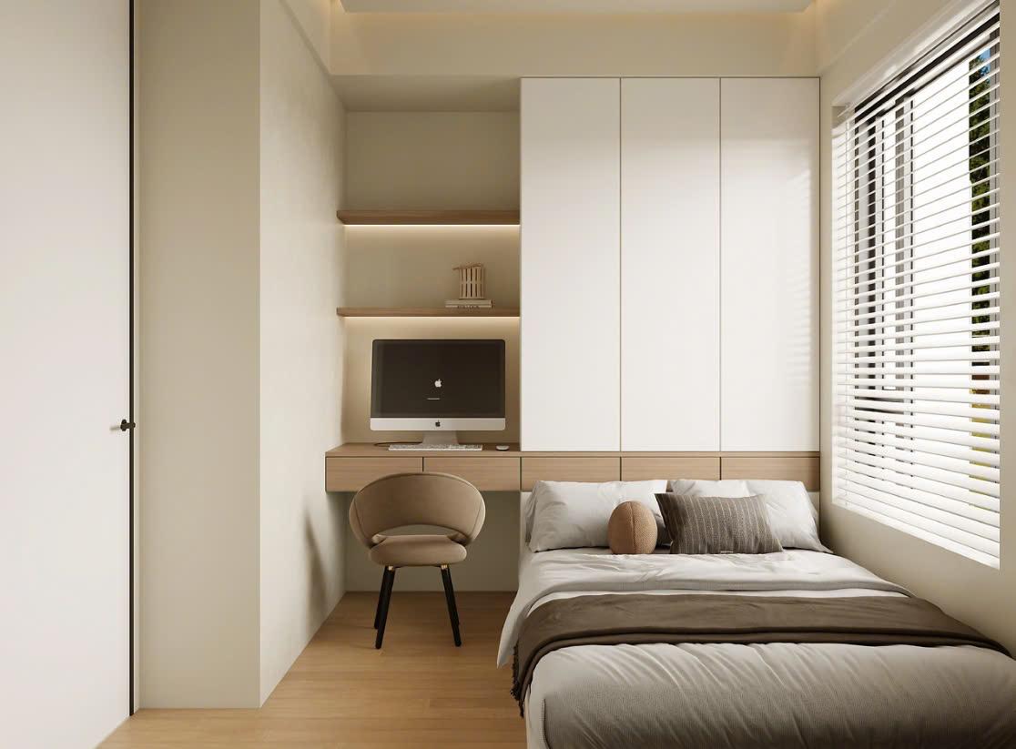 Thiết kế nội thất phòng ngủ 9m2 phù hợp với ngân sách (nguồn: sưu tầm)