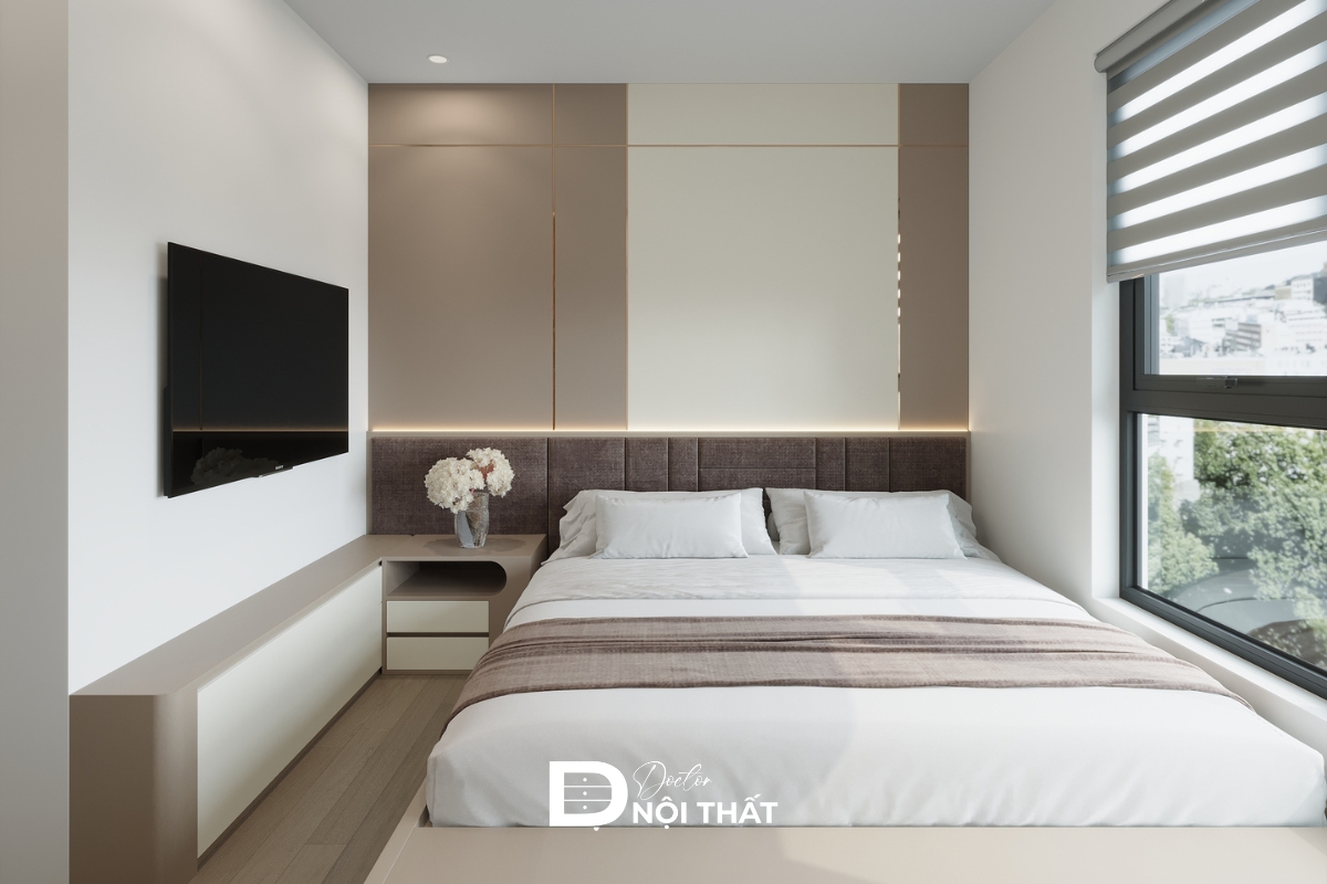 Không đặt giường đối diện cửa ra vào hoặc gương soi