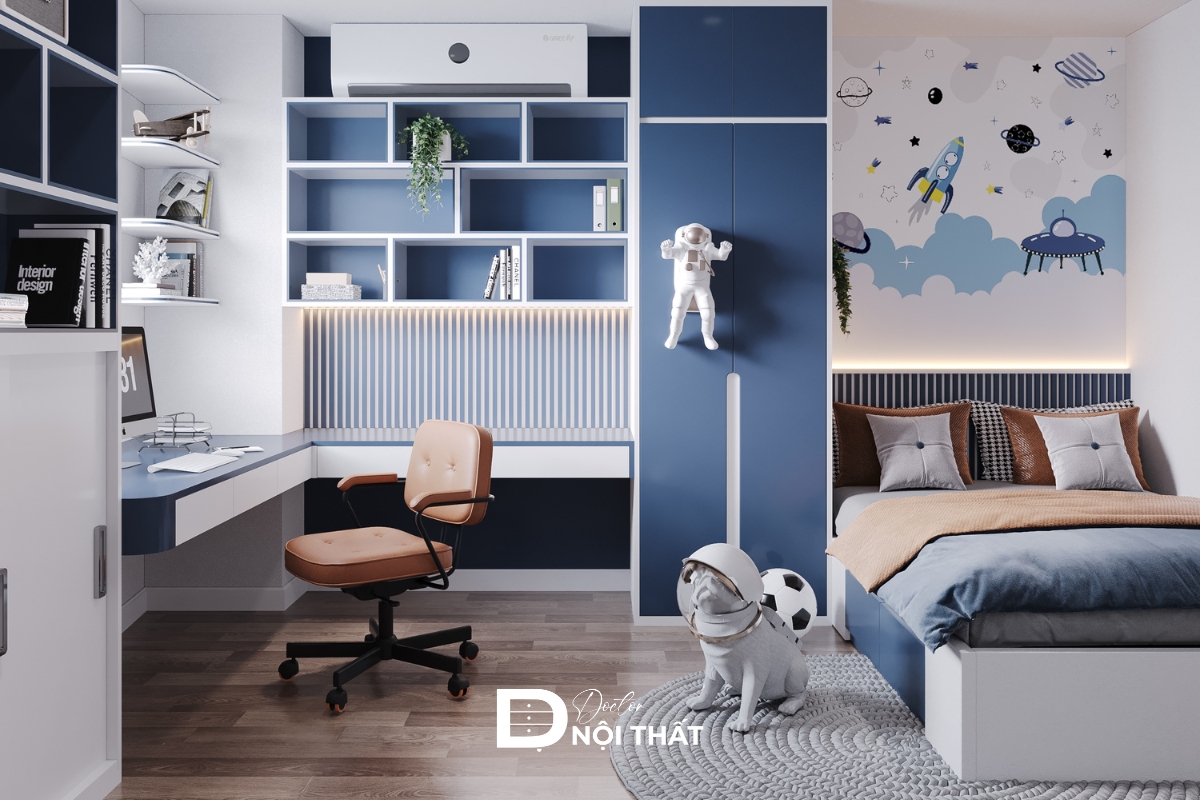 Bàn học nên đặt cạnh cửa sổ để tận dụng ánh sáng tự nhiên