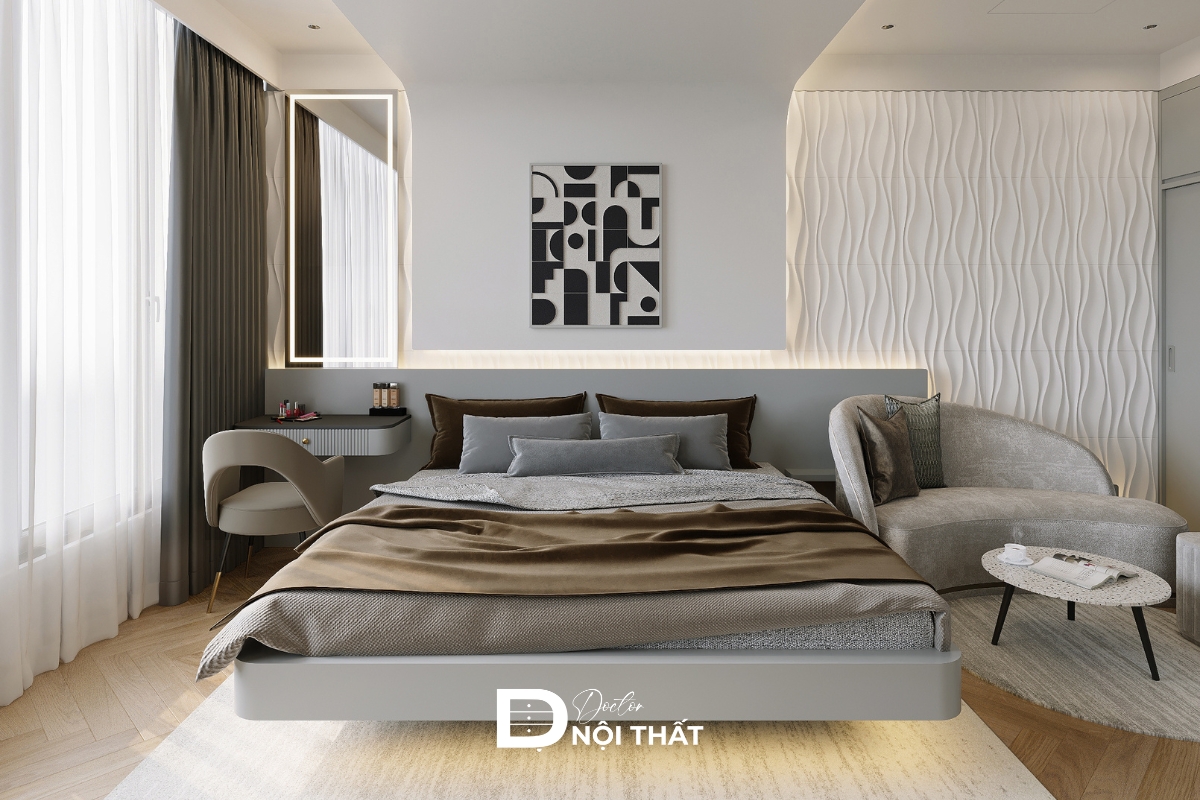 Cách bố trí phòng ngủ 20m2 không cần quá cầu kỳ nhưng vẫn phải đảm bảo tiện nghi 