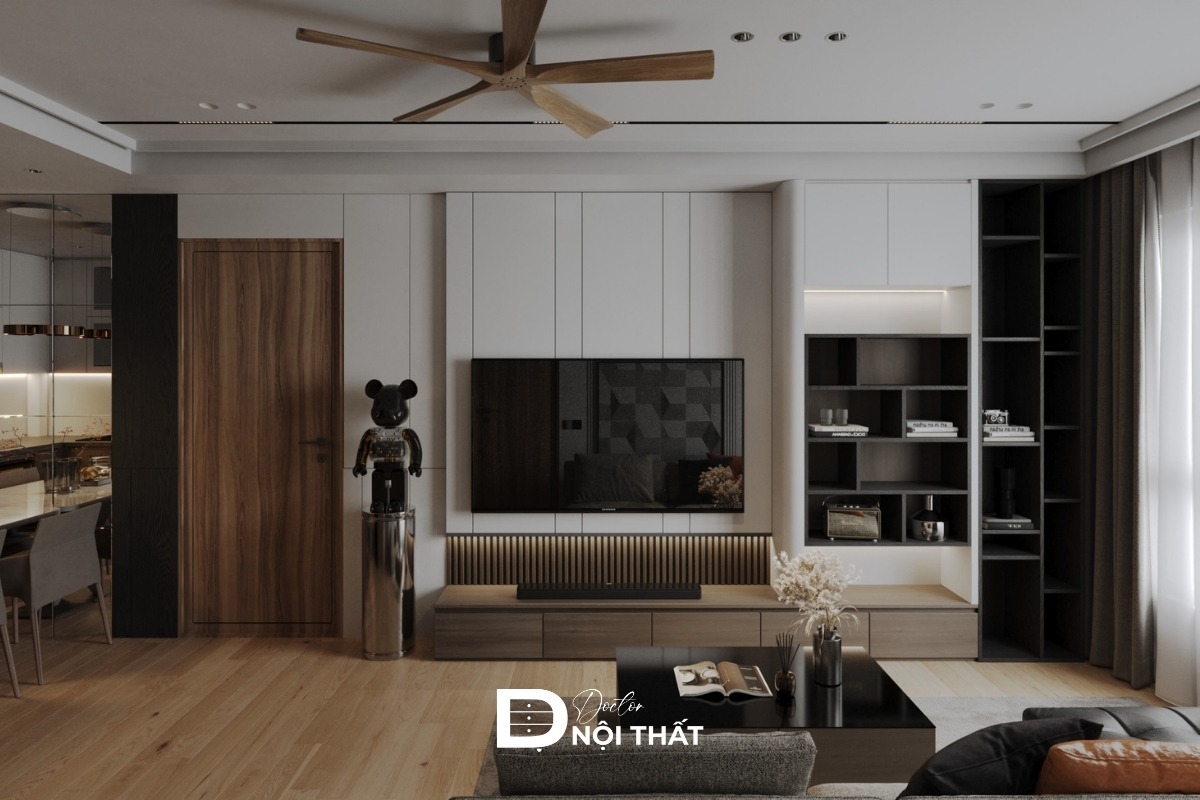 Mẫu thiết kế nội thất căn hộ chung cư 70m2 hiện đại, sang trọng