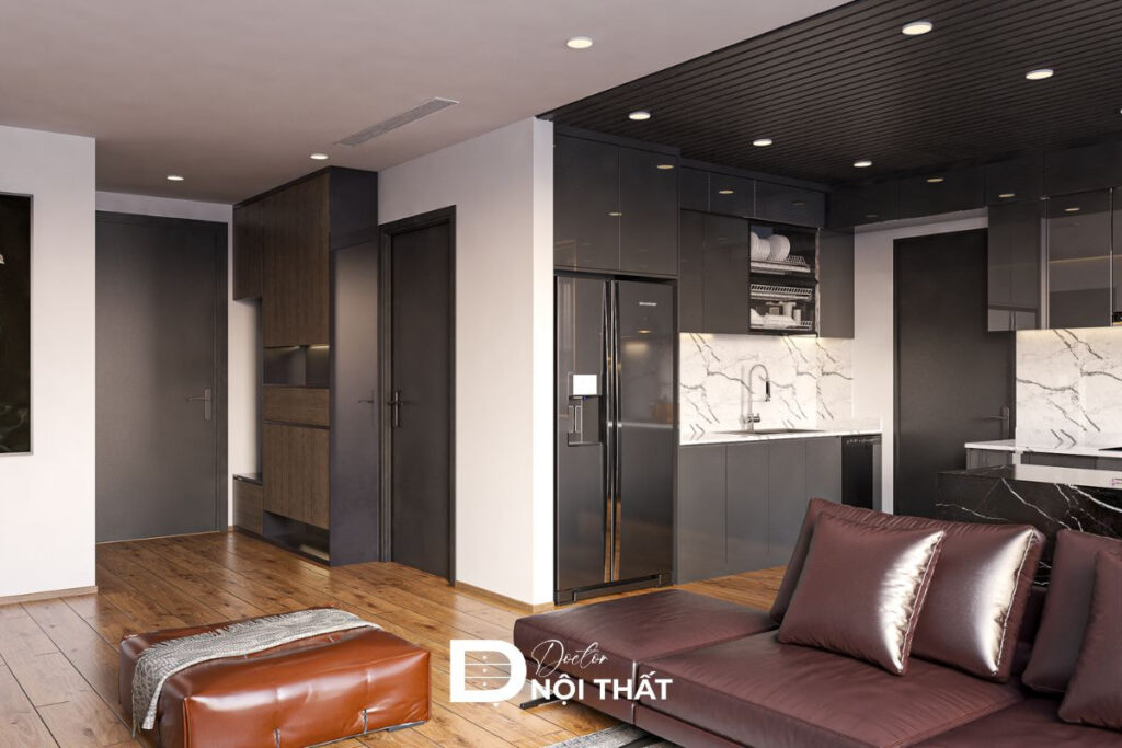 Phòng khách chung cư M2 Vinhomes Metropolis sang trọng ánh sáng tự nhiên
