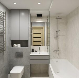 30+ Mẫu thiết kế phòng tắm nhỏ 1m2 đơn giản, tiện nghi